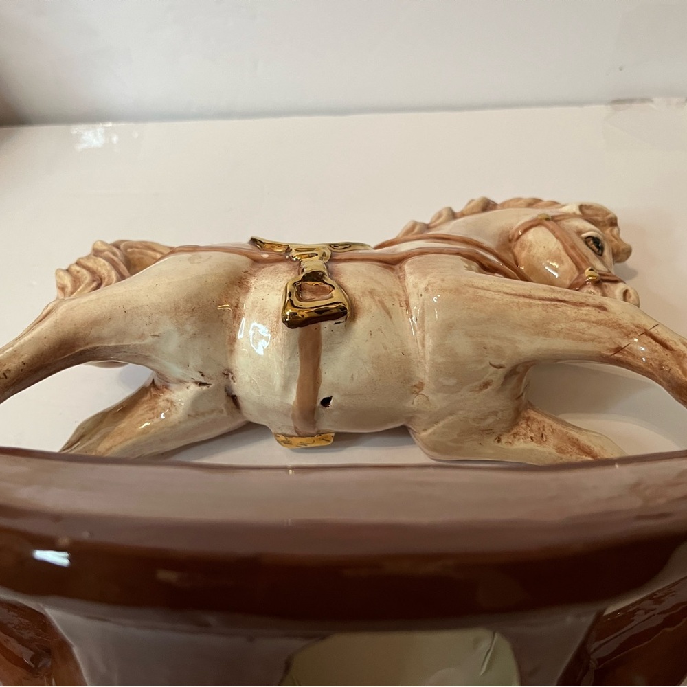 Painted Ceramic Rocking Horse Figurine - Picture 8 of 8